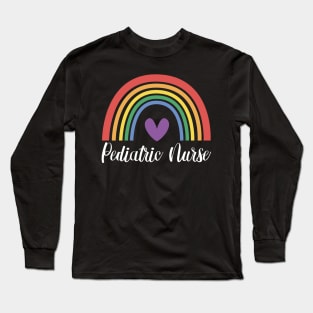 Pediatric Nurse Rainbow Long Sleeve T-Shirt